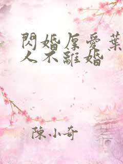 闪婚厚爱叶家男人不离婚