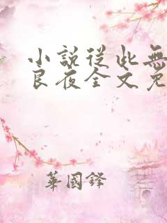 小说从此无心爱良夜全文免费阅读