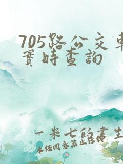 705路公交车实时查询