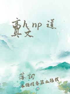 高h np 道具文