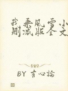 我乘风雪小说未删减版全文阅读 我乘风雪小说未删减版全文阅读
