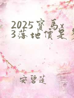 2025宝马x3落地价是多少万
