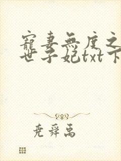 宠妻无度之腹黑世子妃txt下载