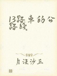 13路车的公交路线