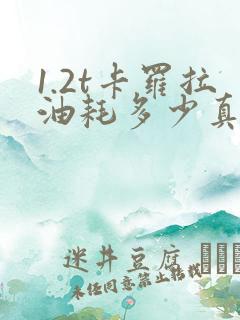 1.2t卡罗拉油耗多少真实油耗多少
