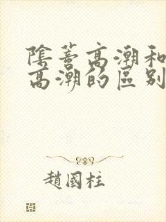 阴蒂高潮和阴道高潮的区别