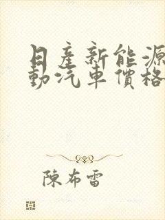 日产新能源纯电动汽车价格表