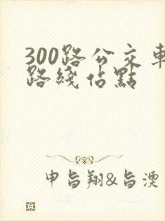 300路公交车路线站点