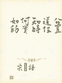 如何知道公交车的实时位置