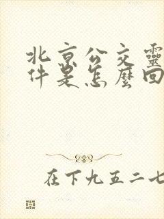 北京公交灵异事件是怎么回事