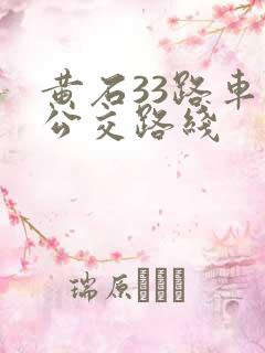 黄石33路车的公交路线