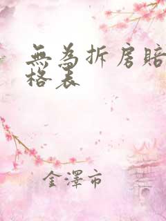 无为拆房赔偿价格表