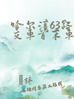 哈尔滨63路公交车首末车时间