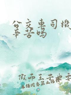 公交车司机累吗辛苦吗