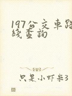 197公交车路线查询