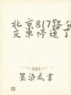 北京817路公交车停运了吗