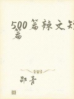 500篇辣文短篇