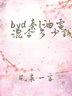 byd秦l油电混合多少钱