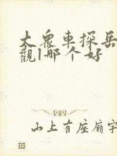 大众车探岳和途观l哪个好