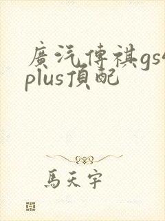 广汽传祺gs4plus顶配