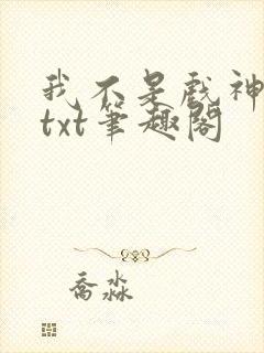 我不是戏神小说txt笔趣阁