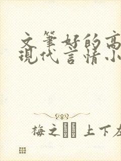 文笔好的高质量现代言情小说