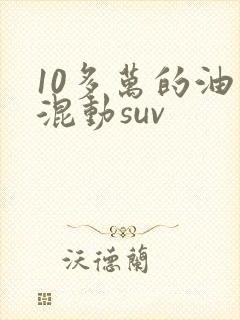 10多万的油电混动suv