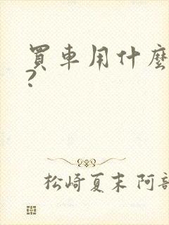 买车用什么软件?