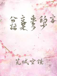 公交车的客服电话是多少