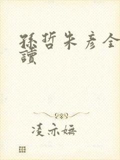孙哲朱彦全本阅读