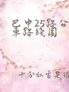 巴中25路公交车路线图