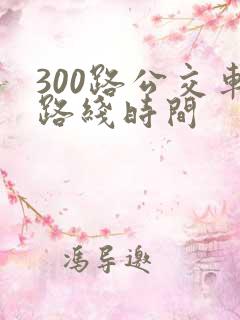 300路公交车路线时间