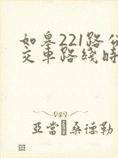 如皋221路公交车路线时间表