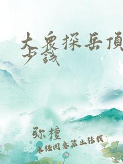 大众探岳顶配多少钱