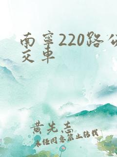 南宁220路公交车 南宁220路公交车