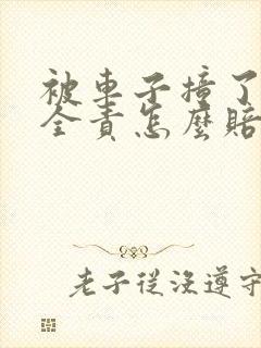 被车子撞了对方全责怎么赔偿