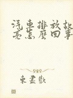 汽车排放故障灯亮怎么回事