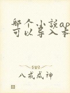 哪个小说app可以导入本地书籍