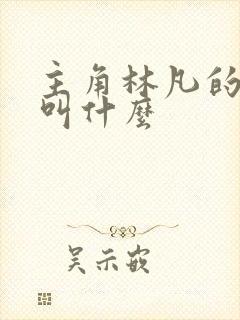 主角林凡的小说叫什么