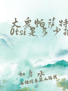 大众帕萨特330tsi是多少排量
