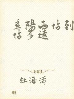 阜阳西站到阜阳站多远