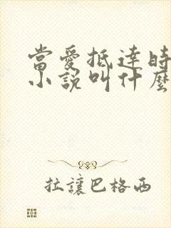 当爱抵达时原著小说叫什么