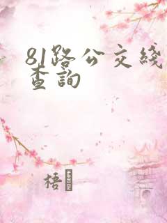 81路公交线路查询