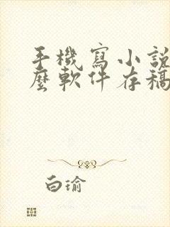 手机写小说用什么软件存稿