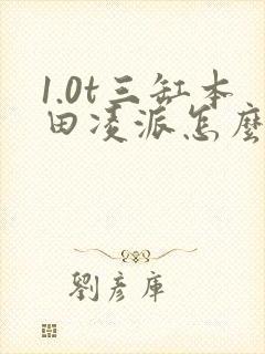 1.0t三缸本田凌派怎么样