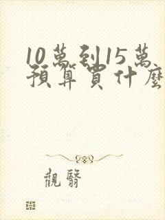 10万到15万预算买什么车好