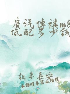 广汽传祺m8最低配多少钱