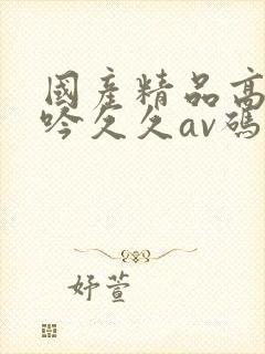 国产精品高潮呻吟久久av码