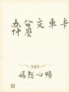 办公交车卡需要什么