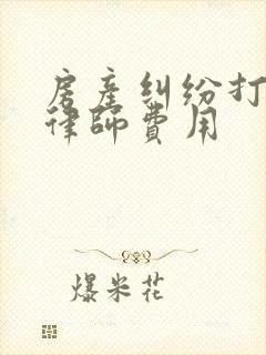 房产纠纷打官司律师费用